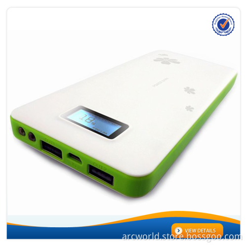 AWC057 with lcd display13200mah led emergency power bank mobile power pack